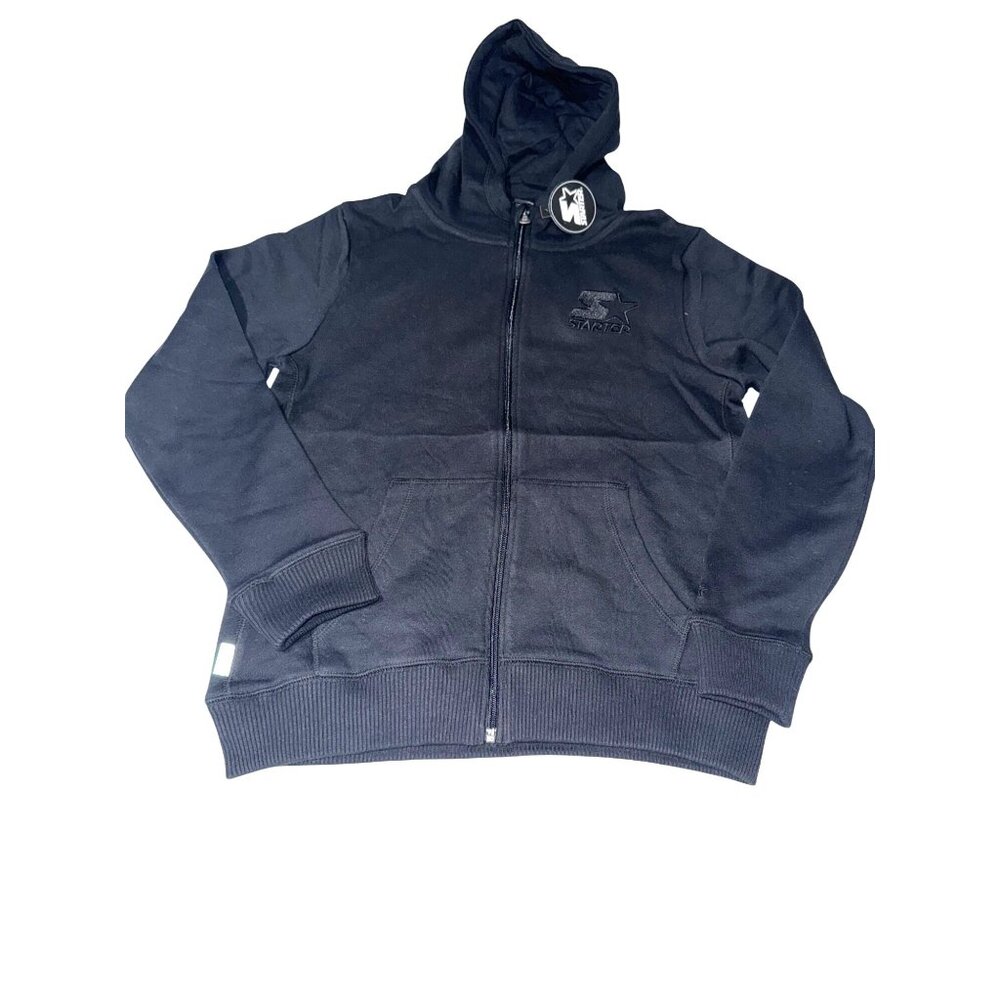 Starter Black Full-Zip Hoodie Sweatshirt L